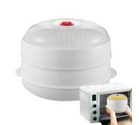 Cocina de vapor microondas con tapa y bandeja | Vapor para pescado | Recipiente de calefacción para patatas carne maíz barrancos platos diversos