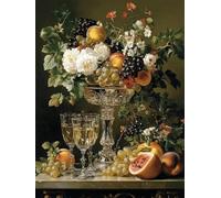 Cocina Diamond Painting Adultos, 5D Tema Diamond Painting Kit Completo, Ronda Diamante Pintura Cuadro Diamantes Cristal Principiante Art Punto de Cruz Set para Decoración Pared Hogar 45x60cm, Model571