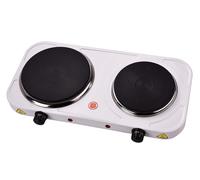 Cocina Eléctrica 2 Placas, Negro Y Plata, Plástico Y Aluminio, 2500W