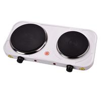 Cocina Eléctrica 2 Placas, Negro Y Plata, Plástico Y Aluminio, 2500W