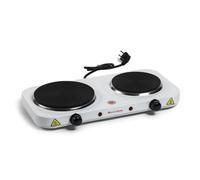 Cocina eléctrica Melchioni Cook 2 2 zonas hierro fundido termostato regulable blanca