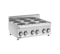 Cocina eléctrica para gastronomía - 12 kW - 6 zonas - 90 x 65 cm - serie Pro 650 - Royal Catering