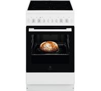 Cocina Eléctrica Vitrocerámica 4 Zonas + Horno Eléctrico 60L LKR500066W (Negro/Blanco) - ELECTROLUX