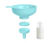 Cocina embudo de acero inoxidable Maccarier, kit de embdo de relleno 3 en 1 | Juego de embudo práctico para llenar botellas de vidrio y alimentos enlatados para el contenedor de almacenamiento de