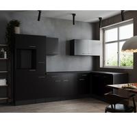 Cocina En Blanco Cocina Esquinera Gris Mate Negro Oliver 310 X 172 CM Respekta
