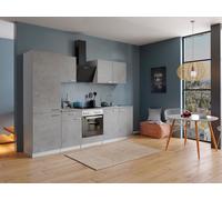 Cocina equipada cocina pequeña Blanco Beton Malia 270CM