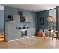 Cocina equipada cocina pequeña Blanco Hormigón Malia 270CM