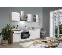 Cocina Equipada Cocina Pequeña Eiche Blanco Merle 210 CM Respekta
