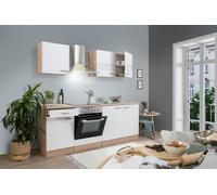 Cocina Equipada Cocina Pequeña Eiche Blanco Merle 210 CM Respekta