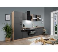 Cocina Equipada Cocina Pequeña Eiche Grau Merle 270 CM Respekta