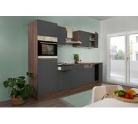 Cocina Equipada Cocina Pequeña Eiche York Grau Oliver 280 CM Respekta