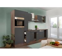 Respekta Oliver Composición de cocina Oliver (Ancho: 310 cm, Gris, Con electrodomésticos)