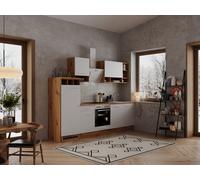 Cocina equipada cocina pequeña Roble Blanco Hilde 280CM respekta
