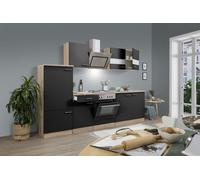 Cocina equipada cocina pequeña Roble Negro Merle 270CM respekta