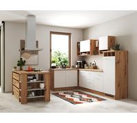 Cocina Esquinera Cocina Isla Cocina Integrada Roble Blanco Hilde 280 CM Respekta