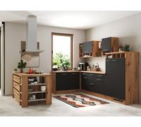 Cocina Esquinera Cocina Isla Cocina Integrada Roble Gris Hilde 310 CM Respekta