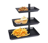 Cocina Frutero 3 Pisos,Soporte para Tartas, Bandejas para Tartas,Magdalenas, Muffins, Pisos Grandes para Fiestas y Entretenimiento, Bandeja MetáLica para Servir Postres,Pasteles, Galletas