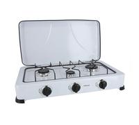 COCINA GAS 3 FUEGOS C/TAPA ESMALTADA BLANCA