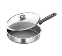 Cocina genérica Frying Pan, Honeycomb Nonstick Cookware, Stir Fry Pan With Clear Lid For Easy Monitoring, Even Heat Base Design, Kitchen Cooking Accessory, Restaurant Home Stove Use