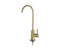 Cocina Hogar de agua potable Directora Purificador de acero inoxidable Gold de oro cepillado, Mango individual 2 puntos Grabeto de fregadero de espiral, B grifos de fregadero de cocina (Gris)
