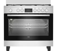 Cocina independiente Beko BGM11226EX acero inoxidable 5 fuegos gas horno eléctrico 111 L