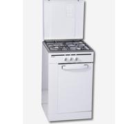 Cocina independiente Rommer CFS-3 FG 3 quemadores gas butano control giratorio blanca