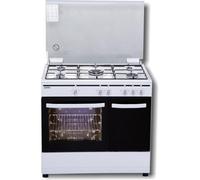 Cocina independiente ROMMER CH 905 B FG Gas 5 Fuegos 55L Blanca