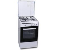 Cocina independiente Rommer VCH-350 FG BUT 3 zonas gas butano horno 50L blanca