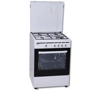 Cocina independiente Rommer VCH 461 FG 4 zonas gas horno 55L blanco esmalte acero