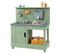 Cocina infantil Mud Expert (80 x 40 x 90 cm, Madera, Verde)