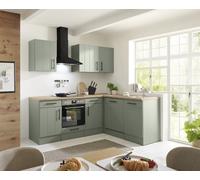 Cocina Integrada Esquina Campestre Verde Anton 220 CM Sin Refrigerador Respekta