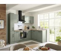 Cocina Integrada Esquina Country Verde Anton 250 CM Sin Refrigerador Respekta