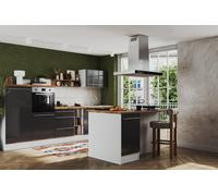 Cocina Isla de Cocina Pequeña Inducción Gris Gabriel 320CM respekta