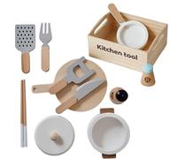 Cocina Juguete para Niños,Juego de Simulación en Madera | Set De Utensilios De Cocina Infantil | Regalo para Niños Y Niñas En Navidad Año Nuevo Y Pascua para Casa