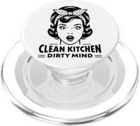 Cocina limpia Mente sucia Humor Retro PopSockets PopGrip para MagSafe