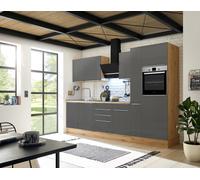 Cocina Línea De Cocina Bloque Marleen Premium 310 CM Gris Artisan Roble Respekta