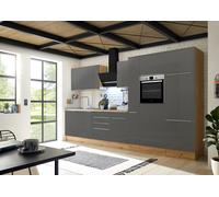 Cocina Línea De Cocina Bloque Marleen Premium 370 CM Gris Artisan Roble Respekta