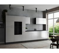 Cocina Línea De Cocina Bloque Vacío Gris Mate Blanco Oliver 370 CM Respekta