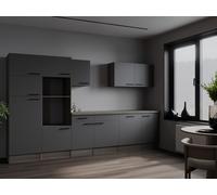 Cocina Línea De Cocina Bloque Vacío Roble York Gris Mate Oliver 340 CM Respekta