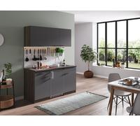 Cocina Línea De Cocina Cocina Individual Roble York Gris Oliver 150 CM Respekta