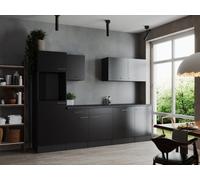 Cocina Línea De Cocina Vacía Gris Mate Negro Oliver 280 CM Respekta