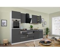 Cocina Línea De Cocina Vacía Sin Mangos Blanca Gris Lorena 280 CM Respekta