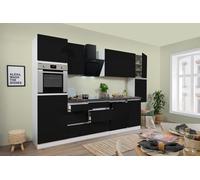 Cocina Línea De Cocina Vacía Sin Mangos Blanca Negra Lorena 330 CM Respekta