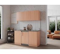 Cocina Mini Cocina Individual Cocina Pequeña Bloque de Cocina Haya Gerda 150CM