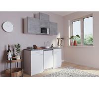 Cocina Mini Cocina Individual Cocina Pequeña Pantry Blanco Hormigón Luis 150CM