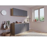 Cocina Mini Cocina Individual Cocina Pequeña Pantry Roble Gris Y Luis 150CM