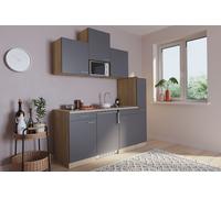 Cocina Mini Cocina Individual Cocina Pequeña Roble Gris Y Luis 180CM
