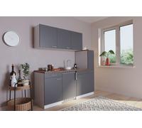 Cocina Mini Cocina Singlekueche Cocina Pequeña Blanco Gris Luis 180CM respekta