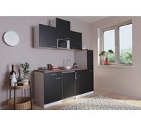 Cocina Mini Cocina Singlekueche Cocina Pequeña Blanco Negro Luis 180CM
