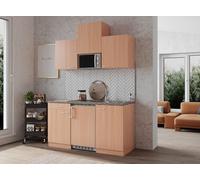 Cocina Mini Cocina Singlekueche Cocina Pequeña Bloque de Cocina Haya Gerda 150CM